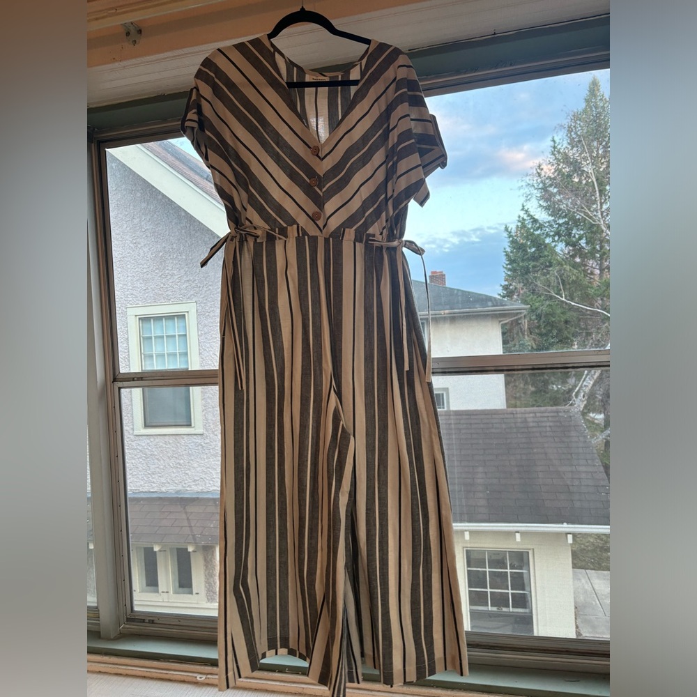 World Market Striped Linen  Jumper